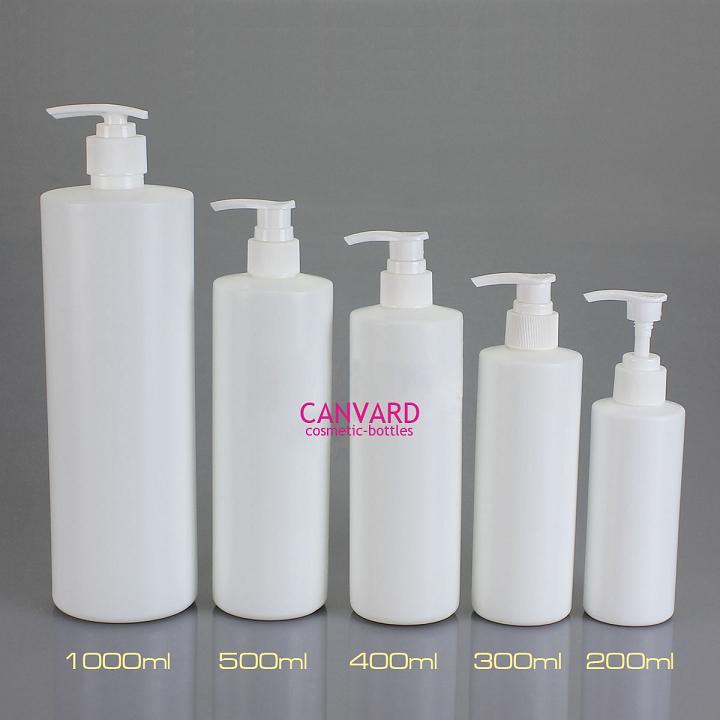 Pack 100 300ml Plastic bottle with pump dispenser 