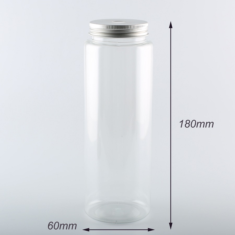 Clear cylinder round juice bottles1