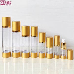 Airless cosmetic bottle container