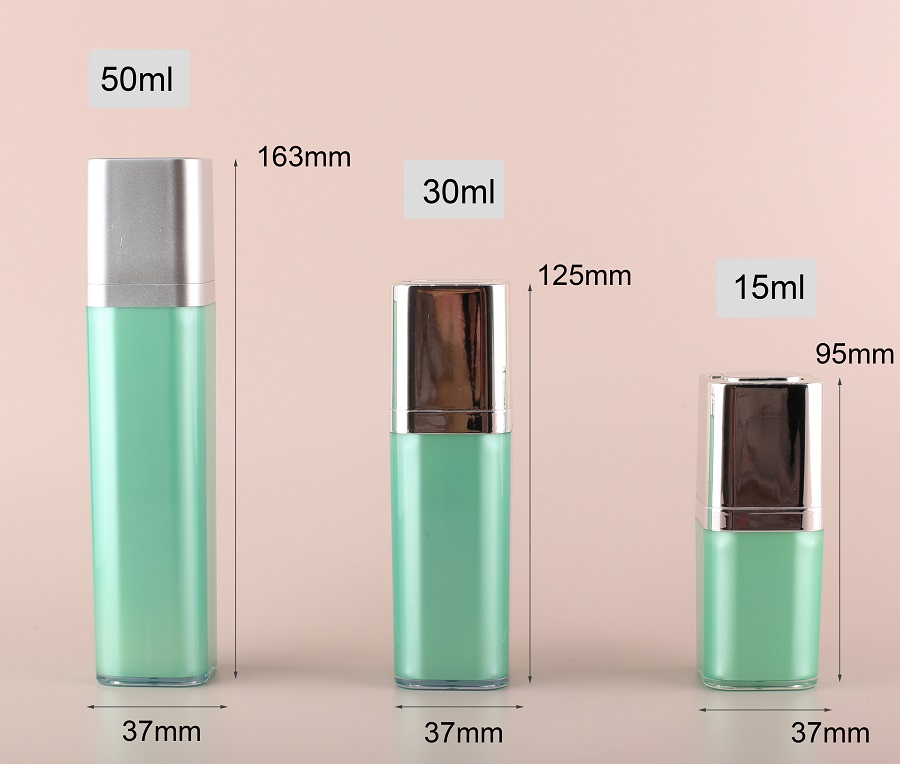 Square airless bottle