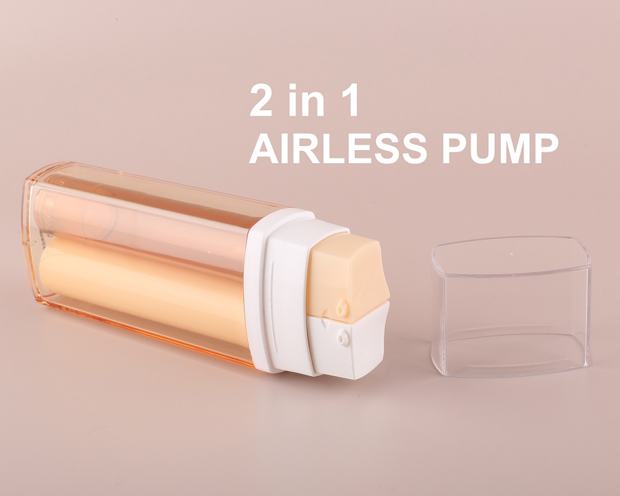 2 in 1 cosmetics airless bottle