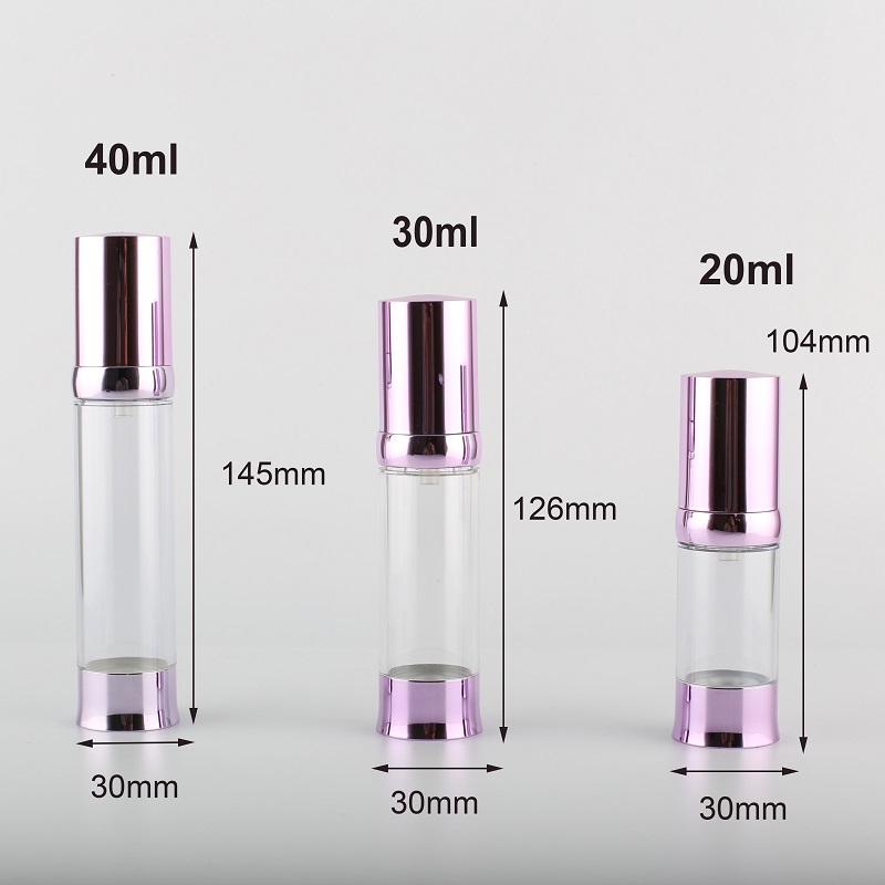 Airless bottle cosmetic packaging