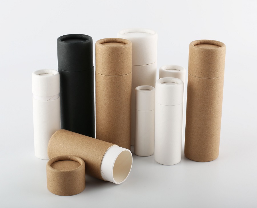 Kraft paper cardboard tube with lid