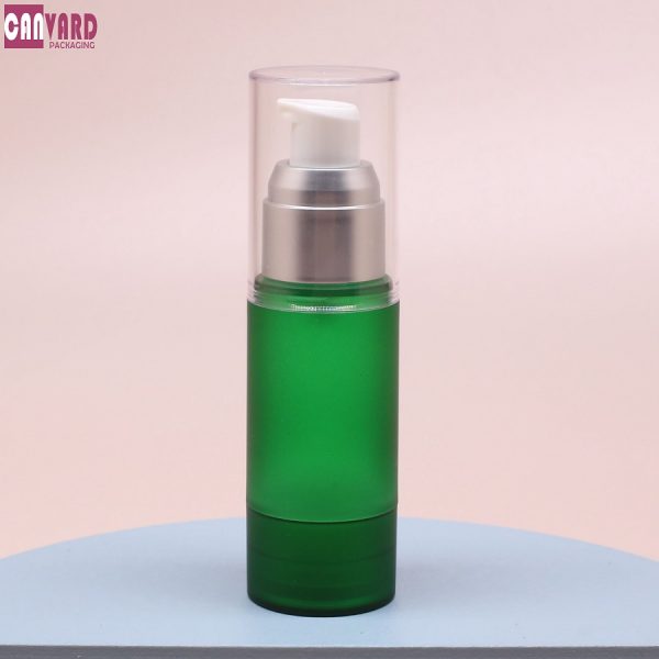 as-032-30ml-matte green airless pump bottle