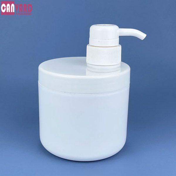 JH-JP-149-800g screw on plastic jar with lotion pump